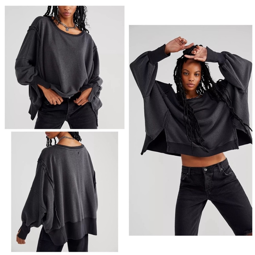 NWOT Free People Camden Sweatshirt. Size Lg.